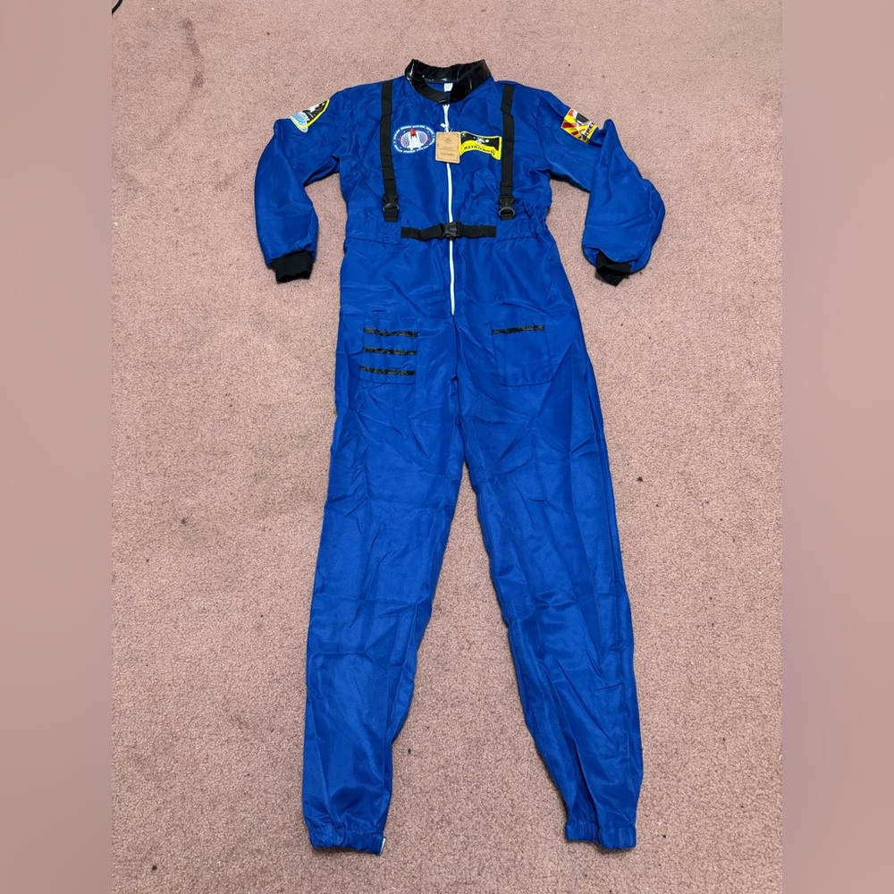 New medium astronaut space jumpsuit costume festival rave alien bodysuit adult
